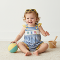 Beachball smocked bubble romper