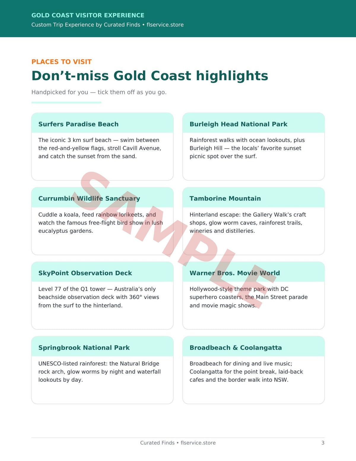 The Golden Itinerary ✈️